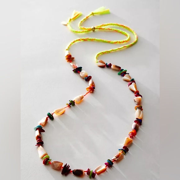 Free People Jewelry - New FREE PEOPLE Ariana Ost adjustable beaded rope Belly chain or layer Necklace